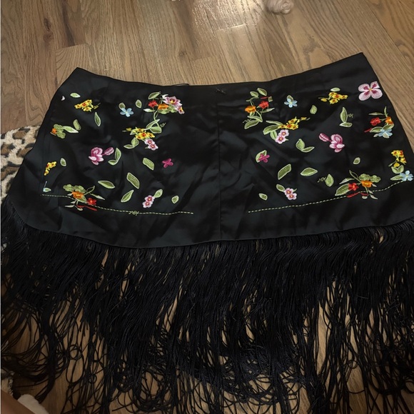 REVOLVE Black Floral Embroidered Mini Skirt - Picture 4 of 11